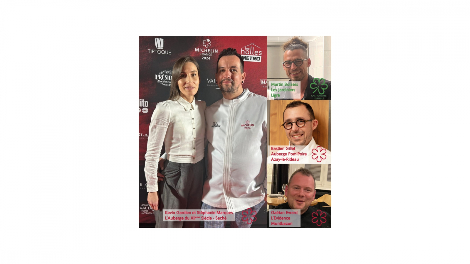 Des étoiles plein les assiettes ! Les restaurants et leurs chefs étoilés au Guide Michelin en Terres d'Azay Chinon Val de Loire en Touraine