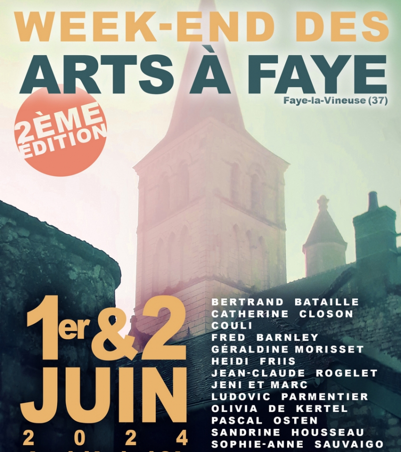 Week-end des arts Faye-la-Vineuse juin 2024