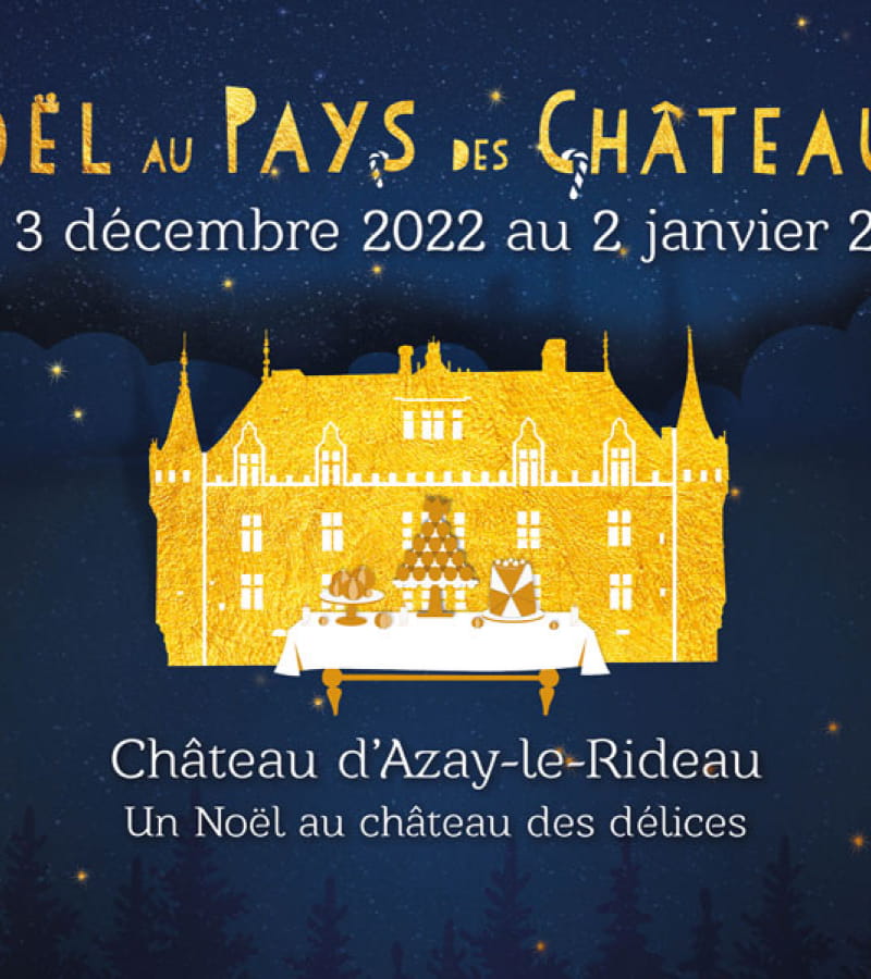 Christmas in the land of chateaux - Azay-le-Rideau, France.