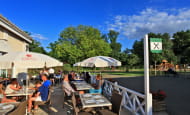 The restaurant - Parc de Fierbois campsite - Loire Valley, France.