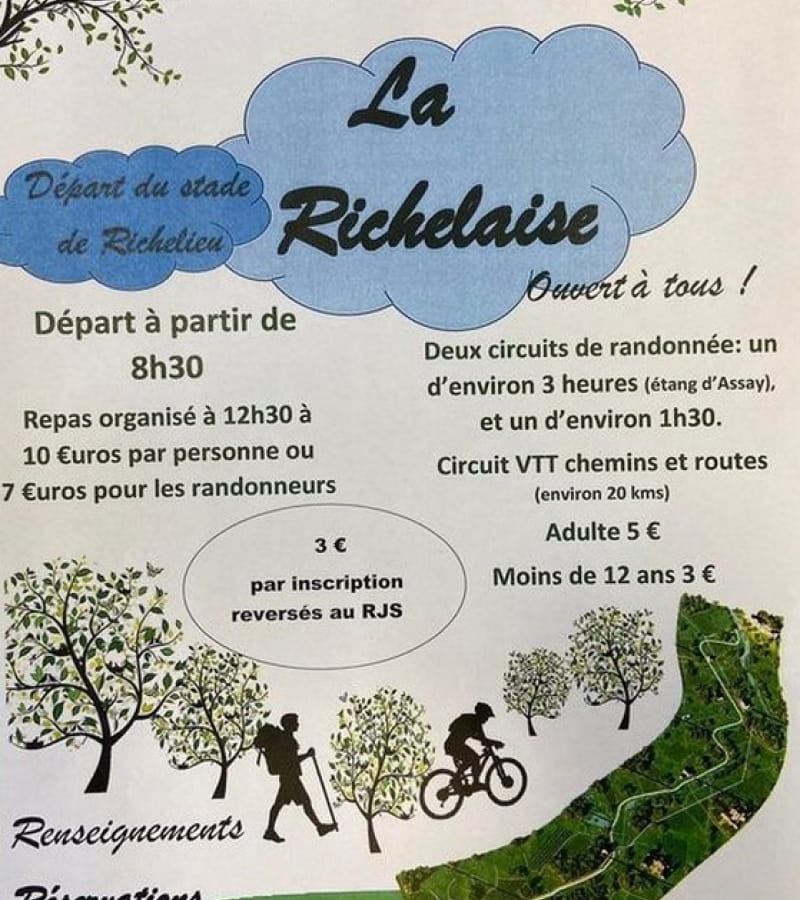 La Richelaise rando pédestre vélo Richelieu avril 2022