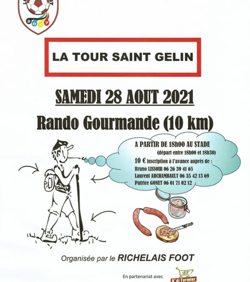 rando gourmande La Tour Saint Gelin août 2021