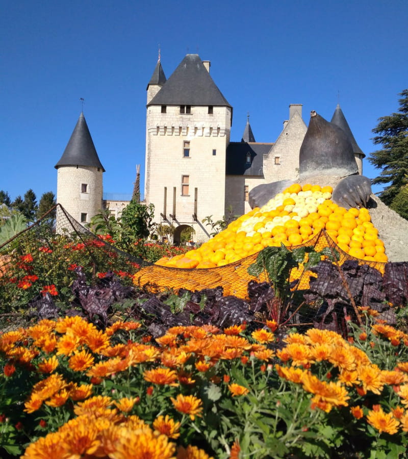 Autumn Flower Festival - Chateau du Rivau, Loire Valley, France.