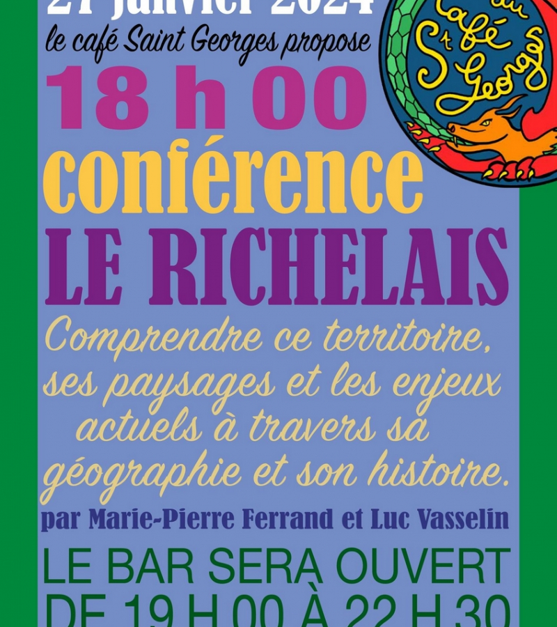 Conférence Le Richelais Café St Georges Faye la Vineuse janvier 2024