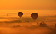 Touraine Terre dEnvol - Loire et Montgolfiere - lever du soleil