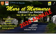 Murs et Murmures Crissay 2020 annulé