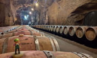 Cave Monplaisir / Monplaisir wine cellar - Chinon, France.