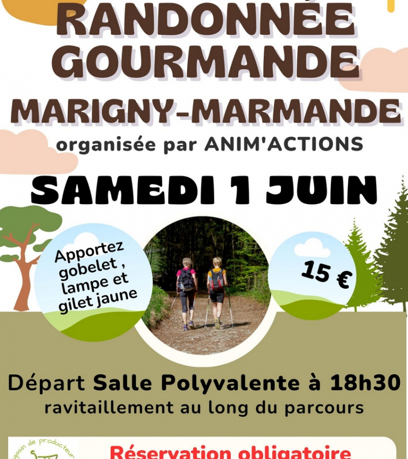 Rando gourmande Marigny-Marmande 1er juin 2024
